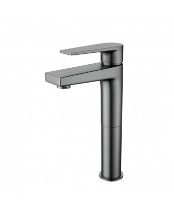 Eco Elegance Verhoogde Wastafelkraan Gun Metal