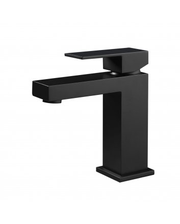 Eco Elegance Chan Wastafelmengkraan Square - Mat Zwart