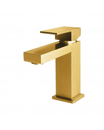 Eco Elegance Chan Wastafelmengkraan Square - Geborsteld Goud