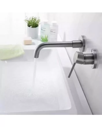 Eco Elegance Inbouw Wastafelmengkraan - Gunmetal Grijs