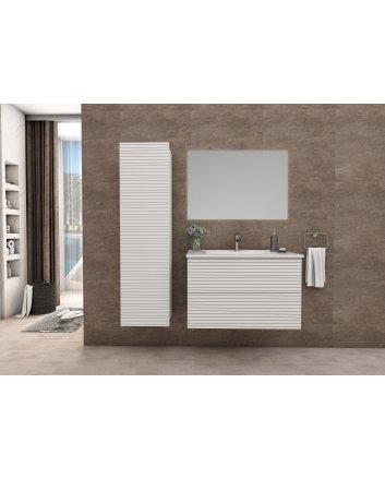 Hugo & Müeller Elite Onderkast Met Horizontaal Reliëf (60cm) - Mat Wit