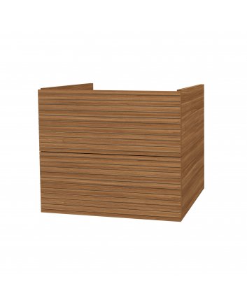 Hugo & Müeller Elite Onderkast Met Horizontaal Reliëf (60cm) - Walnoot