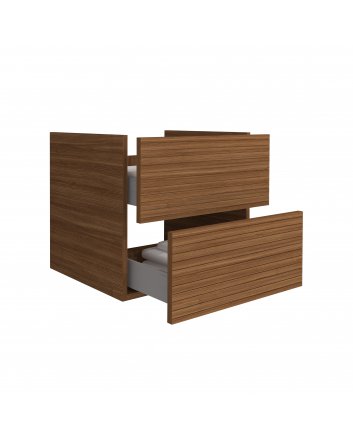 Hugo & Müeller Elite Onderkast Met Horizontaal Reliëf (60cm) - Walnoot