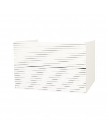 Hugo & Müeller Elite Onderkast Met Horizontaal Reliëf (80cm) - Mat Wit