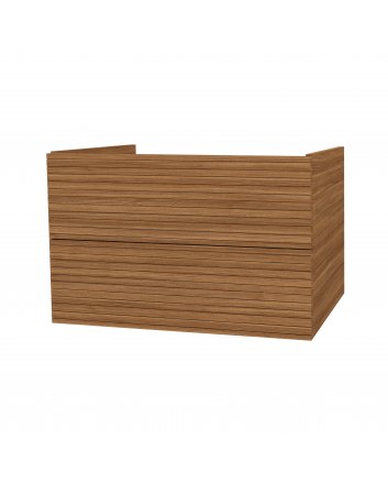 Hugo & Müeller Elite Onderkast Met Horizontaal Reliëf (80cm) - Walnoot