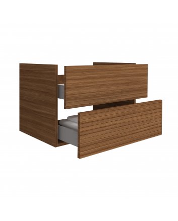 Hugo & Müeller Elite Onderkast Met Horizontaal Reliëf (80cm) - Walnoot