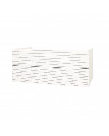 Hugo & Müeller Elite Onderkast Met Horizontaal Reliëf (120cm) - Mat Wit