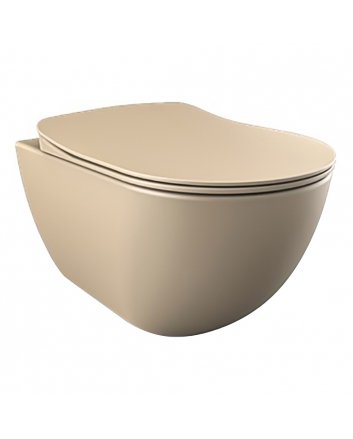 Hugo & Müeller Design Ophang Wc Met Rvs Sproeier (Bidet), Mat Cappucino
