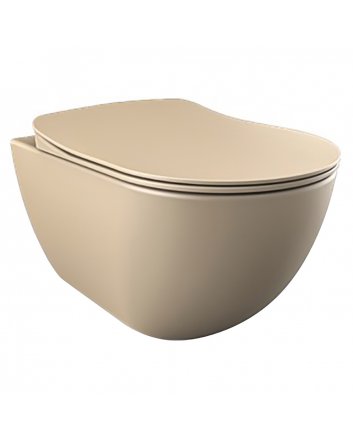 Hugo & Müeller Design Ophang Wc Zonder Sproeier (Bidet), Mat Cappucino
