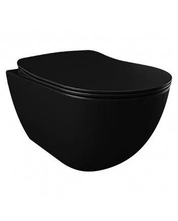 Hugo & Müeller Design Ophang Wc Zonder Sproeier (Bidet), Mat Zwart