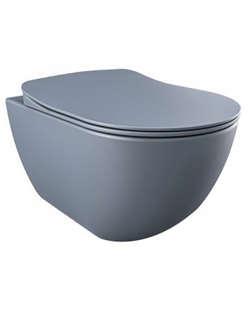 Hugo & Müeller Rimoff Ophang Wc Zonder Sproeier (Bidet), Mat Basalt