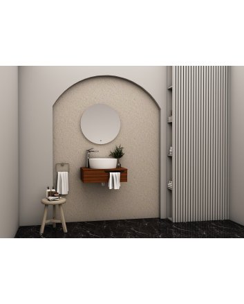 Eco Elegance Felix Onderkast Met Handdoekuitsparing (60cm) - Walnoot