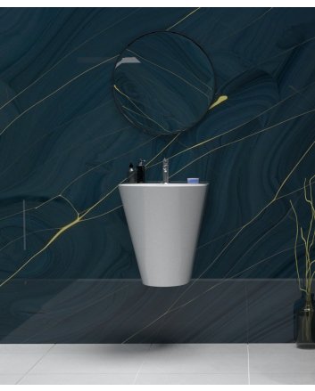 Eco Elegance Keramische Wastafel Met Kraangat Mat Wit