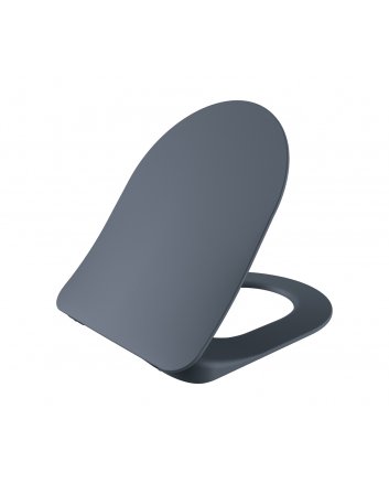Hugo & Müeller Wc-Zitting Duroplast (Soft-Close & Quick Release) Met Inox Scharnieren - Mat Basalt