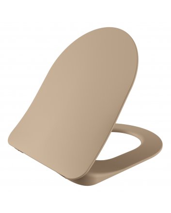 Hugo & Müeller Wc-Zitting Duroplast (Soft-Close & Quick Release) Met Inox Scharnieren - Mat Cappuccino