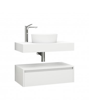 Eco Elegance Lina Onderkast (80cm) - Mat Wit