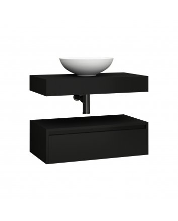 Eco Elegance Lina Onderkast (80cm) - Mat Zwart