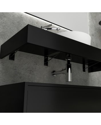 Eco Elegance Lina Onderkast (120cm) - Mat Zwart