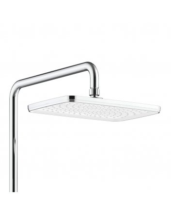 Eco Elegance Thermostatische Douchekraan Met Planchet Chroom Wit
