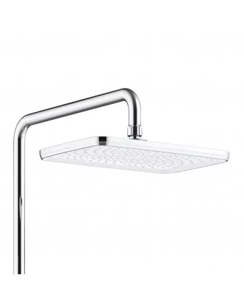 Eco Elegance Thermostatische Douchekraan Met Planchet Chroom Wit