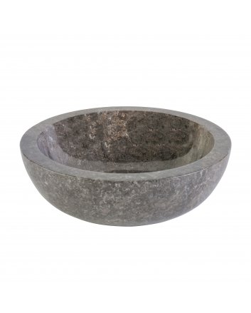 Eco Elegance Volledig Gepolijste Waskom Van Steen - Grijs Marmer 35x12cm