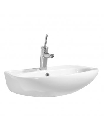 Eco Elegance Sedef Keramische Wastafel Wit Met Kraangat 60x45cm