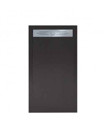 Hugo & Müeller Veroni Elite Flat Composietsteen Douchebak Zwart 120x80x3cm