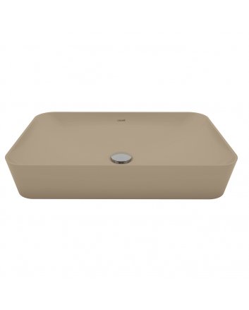 Hugo & Müeller Ultra Keramische Opbouw Wastafel (60x40cm) - Mat Cappuccino