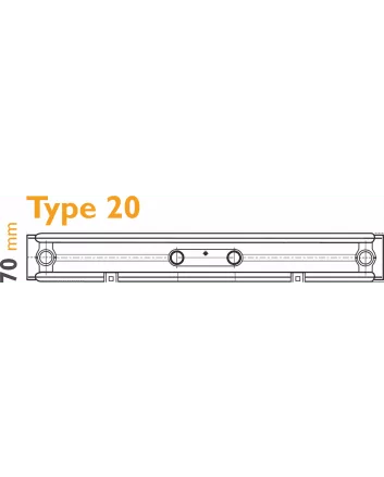 400x1800 T20 - 1736 watt | Verticale Radiator Vlak