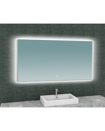 Soul spiegel rechthoek met LED, dimbaar en spiegelverwarming 140 x 80 cm