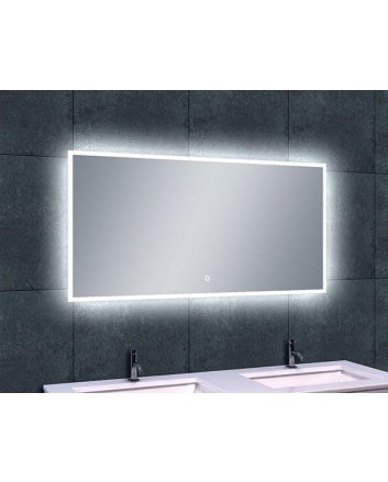 Quatro spiegel rechthoek met LED, dimbaar en spiegelverwarming 120 x 60 cm