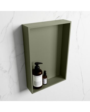 Mondiaz Easy Nis 44,5x29,5cm in solid surface kleur Army | Army. 1 vak  geschikt voor in- of opbouw