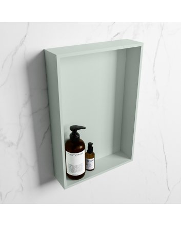 Mondiaz Easy Nis 44,5x29,5cm in solid surface kleur Greey | Greey. 1 vak  geschikt voor in- of opbouw