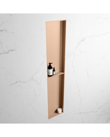 Mondiaz Easy Nis 89,5x29,5cm in solid surface kleur Rosee | Rosee. 2 vakken geschikt voor in- of opbouw