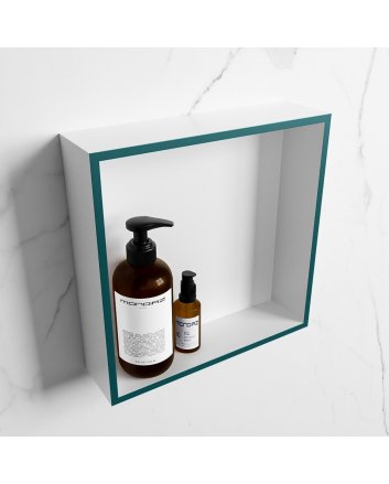Mondiaz Easy Nis 29,5x29,5cm in solid surface kleur Smag | Talc. 1 vak  geschikt voor in- of opbouw