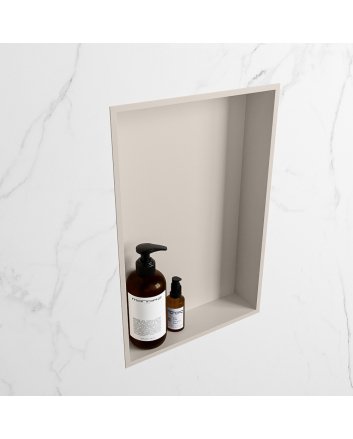 Mondiaz Easy Nis 44,5x29,5cm in solid surface kleur Linen | Linen. 1 vak  geschikt voor in- of opbouw