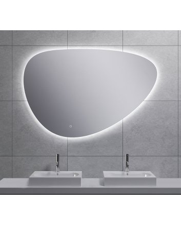 Uovo spiegel ovaal met LED, dimbaar en spiegelverwarming 120 cm