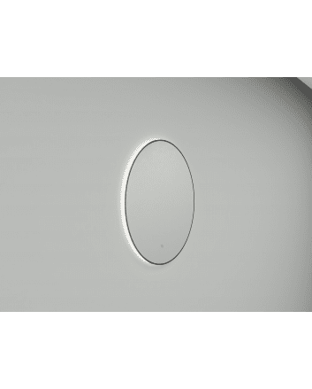 Wiesbaden Novi ronde spiegel met LED, dimbaar 100 cm mat zwart