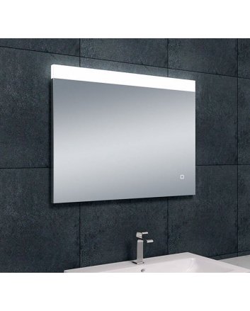 Single spiegel rechthoek met LED, dimbaar en spiegelverwarming 80 x 60 cm