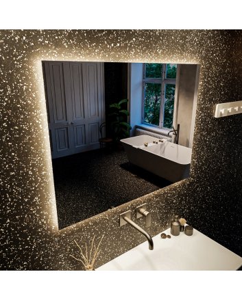 Mondiaz Bright spiegel 70x80cm Rechthoek met LED verlichting