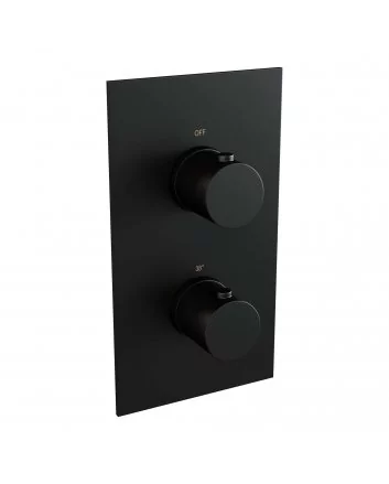 BRAUER Black Edition 3-weg inbouwthermostaat met in- en afbouwdelen mat zwart