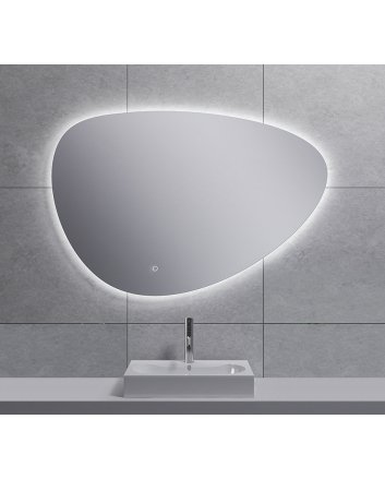 Uovo spiegel ovaal met LED, dimbaar en spiegelverwarming 100 cm