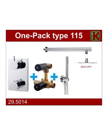 one-pack inbouwthermostaatset type 115 CHR (20cm ufo)