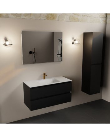 Mondiaz Aivy 100cm badmeubel Urban, wastafel Talc solid surface midden 1 kraangat