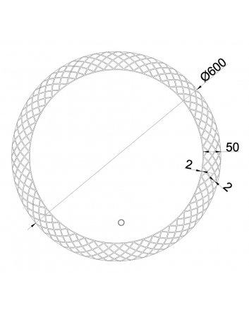 Deco spiegel rond met LED, dimbaar 60 cm