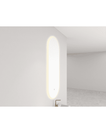 Lumia spiegel ovaal met LED, dimbaar en spiegelverwarming 50 x 100 cm