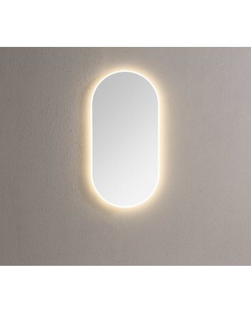 Sani DeLuxe Spiegel ambiance ovaal met LED verlichting, 3 kleur instelbaar & dimbaar  incl. spiegelverwarming