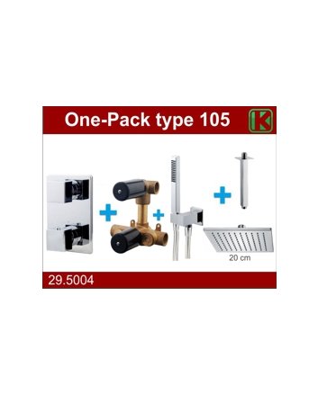 one-pack inbouwthermostaatset type 105 CHR (20cm)