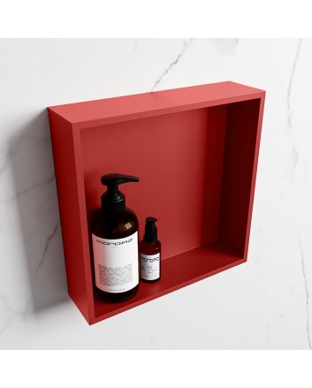 Mondiaz Easy Nis 29,5x29,5cm in solid surface kleur Fire | Fire. 1 vak  geschikt voor in- of opbouw
