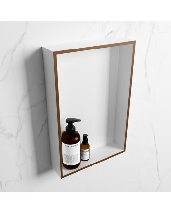 Mondiaz Easy Nis 44,5x29,5cm in solid surface kleur Rust | Talc. 1 vak  geschikt voor in- of opbouw